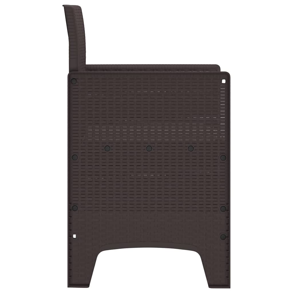 Vrtna stolica 4 pcs Smeđa 53 x 49 x 85 cm Polipropilen