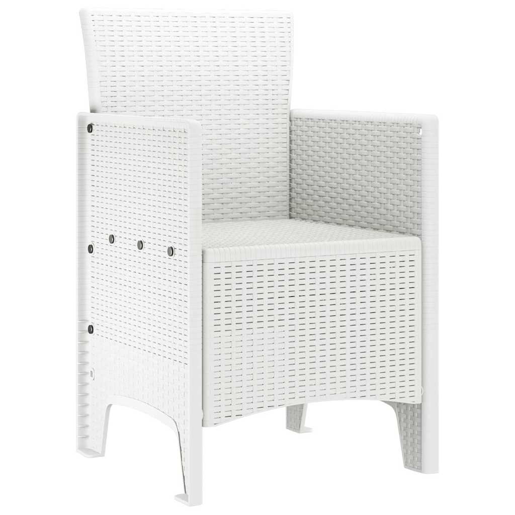 Vrtna stolica 4 pcs Bijelo 53 x 49 x 85 cm Polipropilen