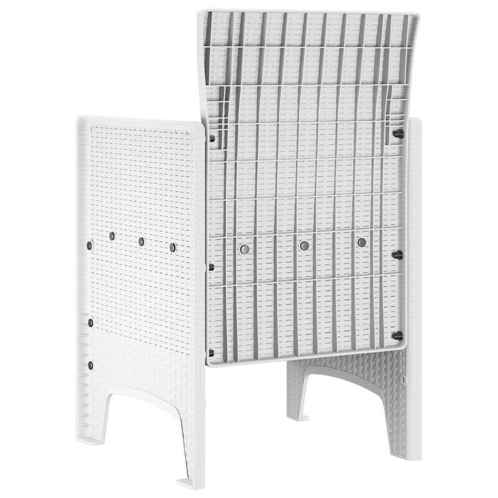 Vrtna stolica 4 pcs Bijelo 53 x 49 x 85 cm Polipropilen