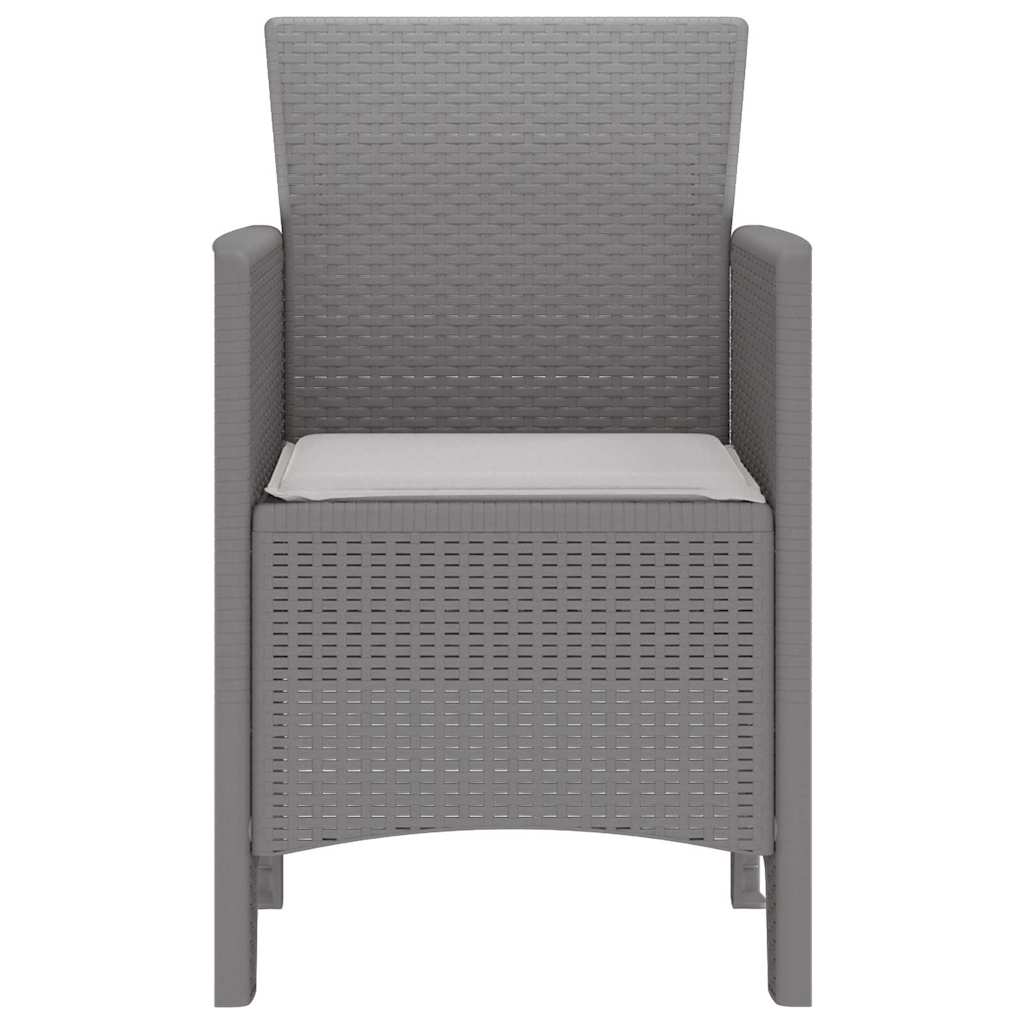 Vrtna stolica 4 pcs Svijetlo siva 53 x 49 x 85 cm Polipropilen