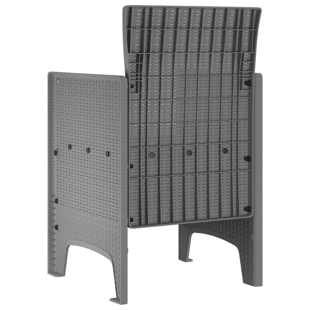 Vrtna stolica 4 pcs Svijetlo siva 53 x 49 x 85 cm Polipropilen
