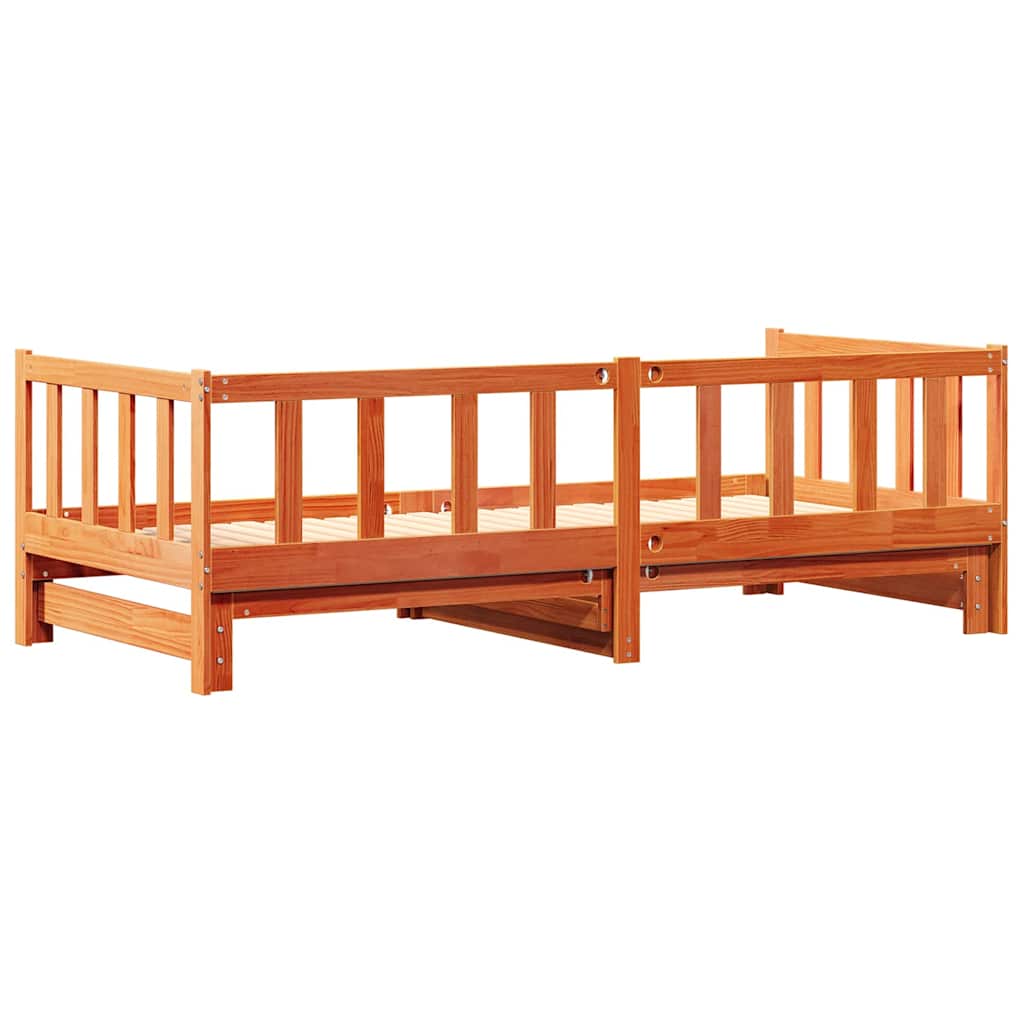 Krevet za povlačenje za dan Vosak smeđa 193.5 x 184 x 66 cm