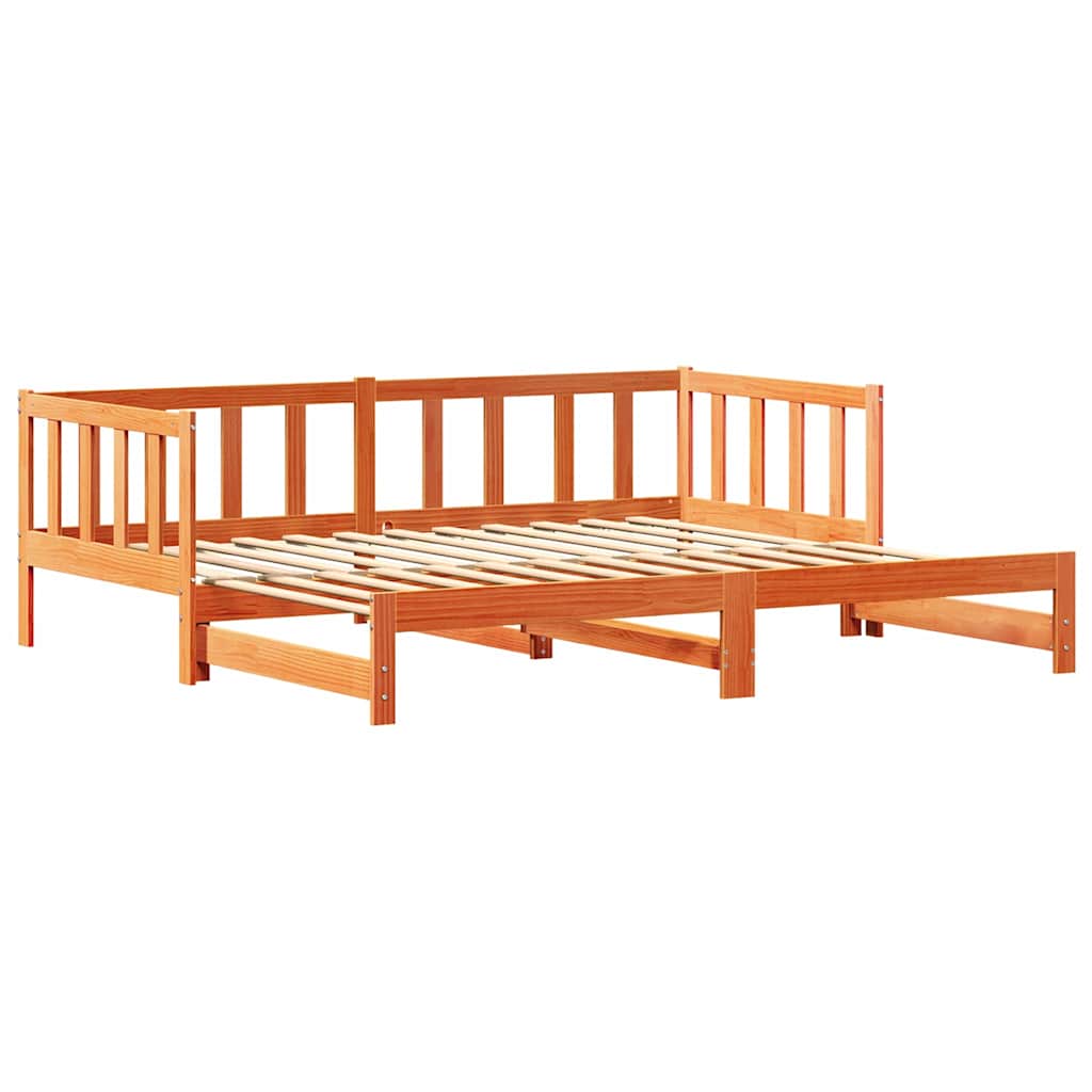 Krevet za povlačenje za dan Vosak smeđa 193.5 x 184 x 66 cm