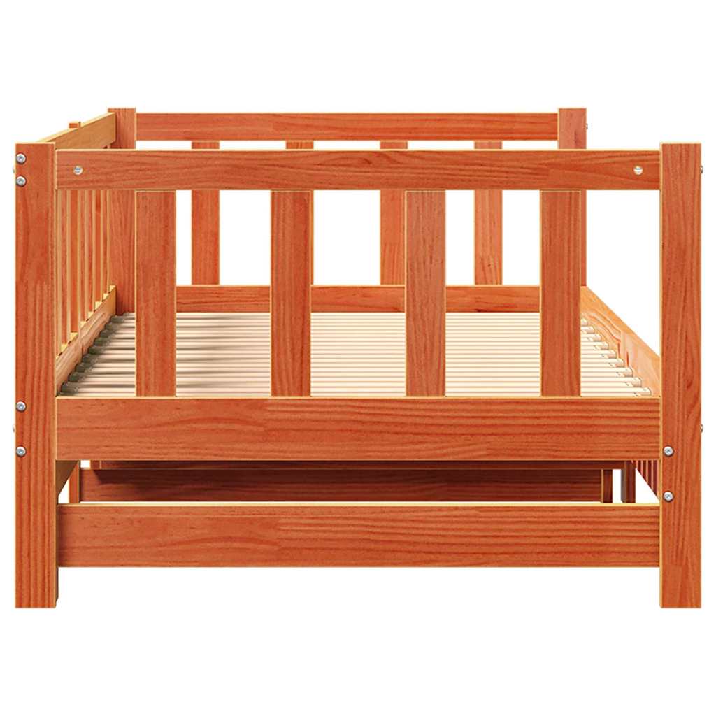 Krevet za povlačenje za dan Vosak smeđa 193.5 x 184 x 66 cm