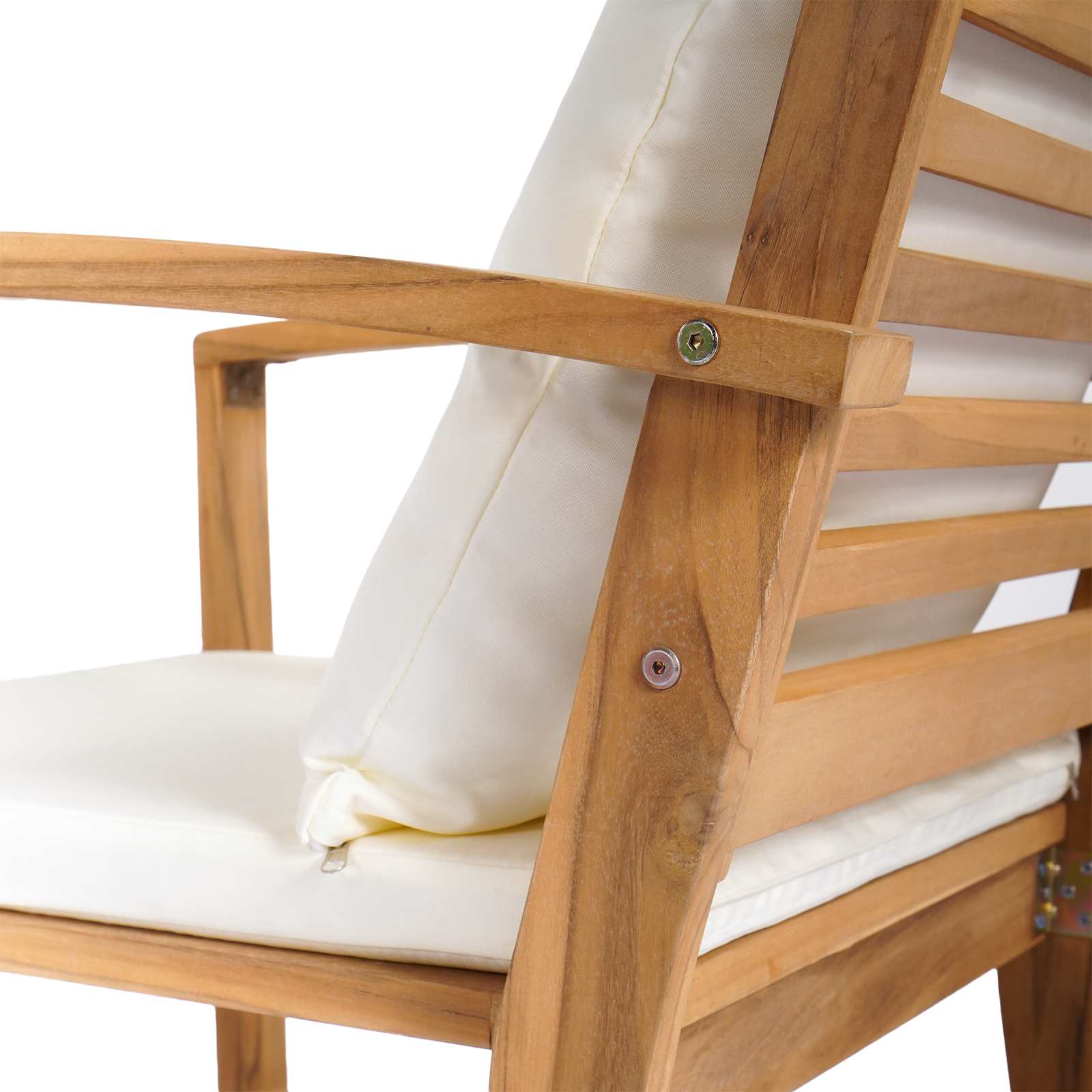 Sjedeća garnitura za vrt 4 pcs Prirodna Čvrsto teak drvo