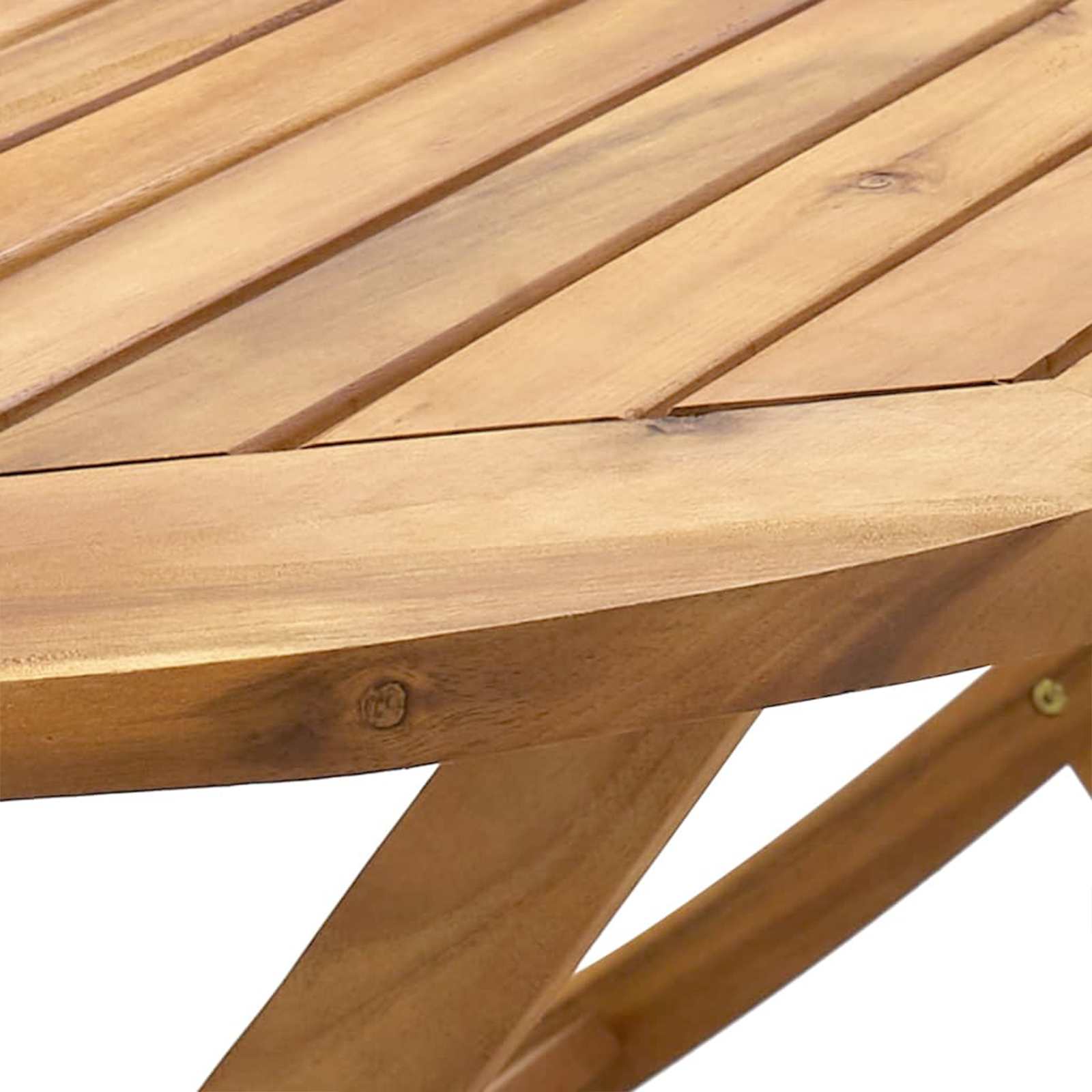 Vrtni set za objed 5 pcs Smeđa Čvrsto teak drvo