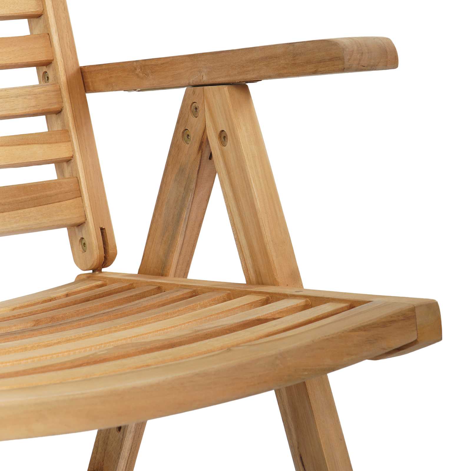 Vrtni set za objed 7 pcs Smeđa Čvrsto teak drvo