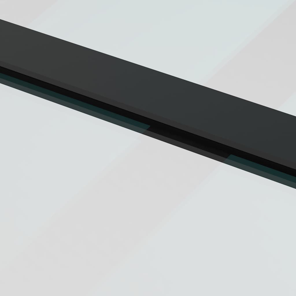 Klizna vrata s priborom crna 90 x 205 cm od ESG stakla