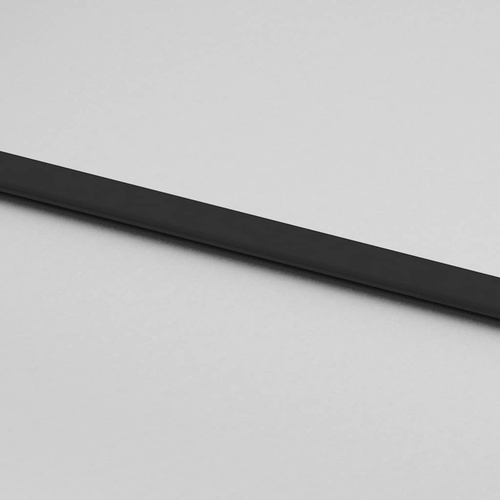 Klizna vrata s priborom crna 76 x 205 cm od ESG stakla
