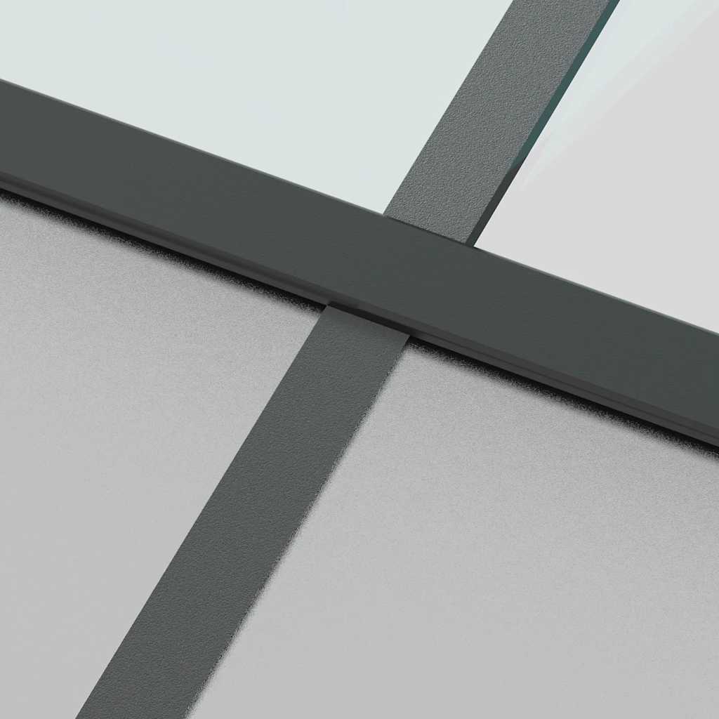 Klizna vrata s priborom crna 90 x 205 cm kaljeno staklo