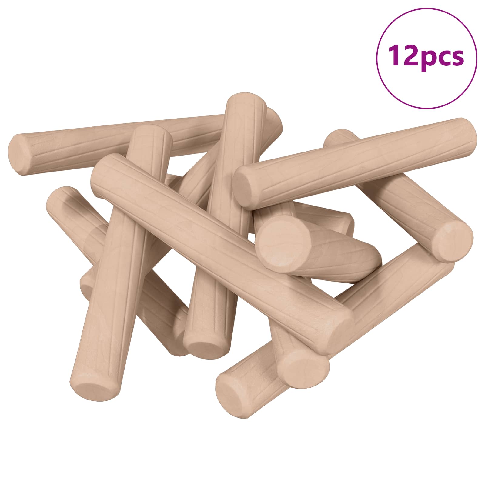 Drveni klinovi 12 pcs Smeđa Ø6 x 40 mm Masivno drvo