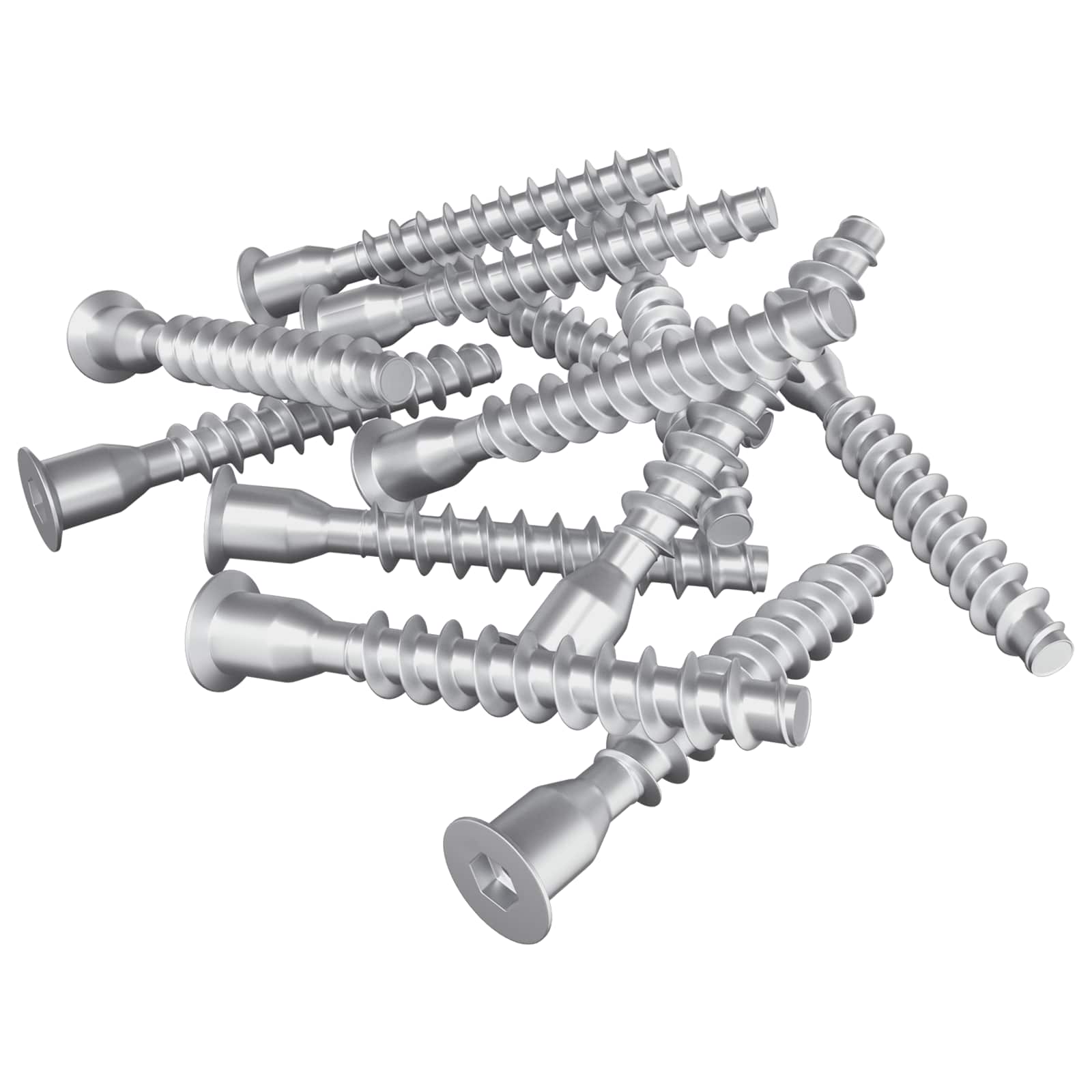 Potvrđivački vijci 2500 pcs Srebrno Metal
