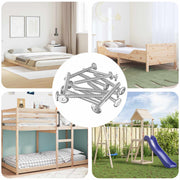 Drvene vijake 1350 pcs Srebrno Čelik