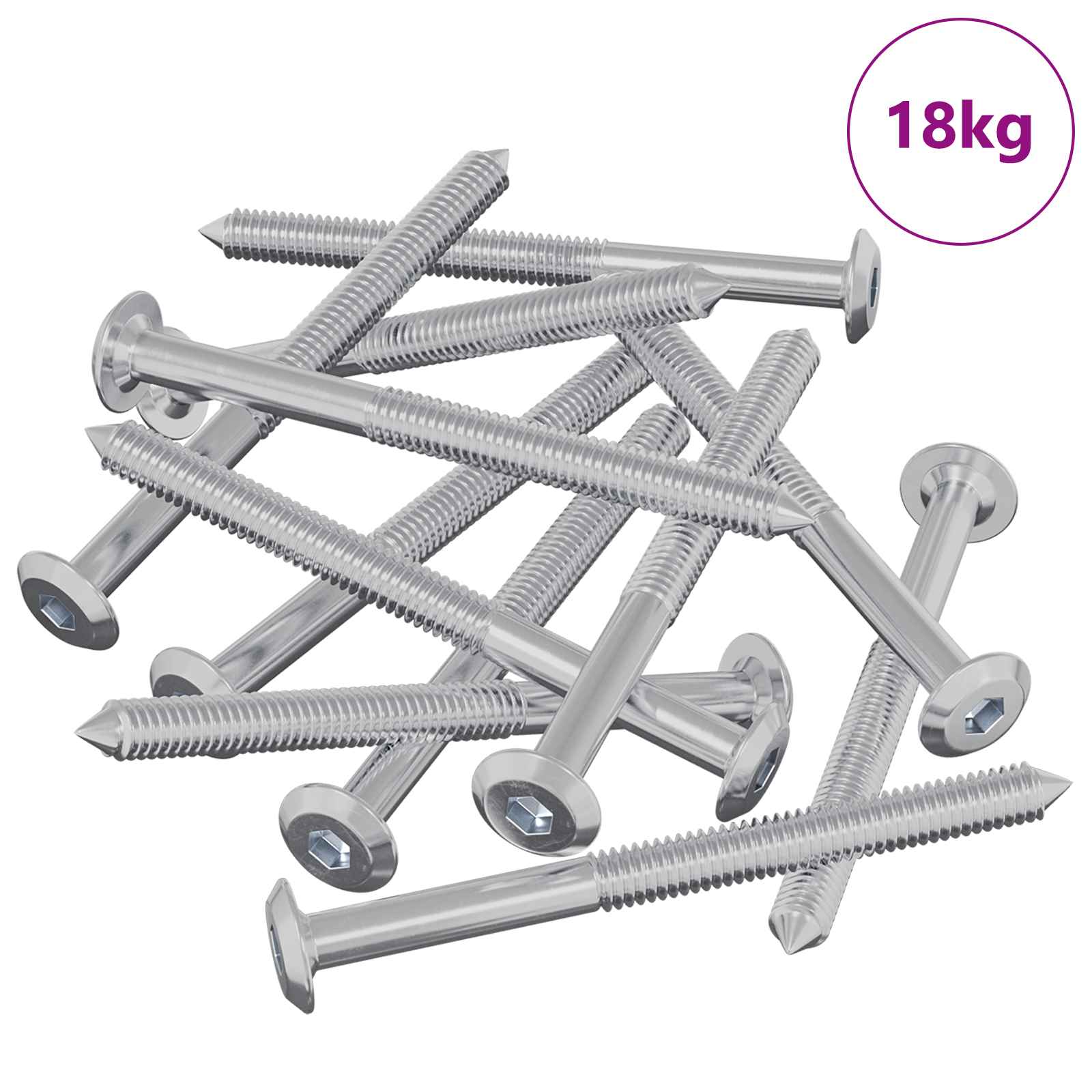 Namještajni vijci 1200 pcs Srebrno Čelik