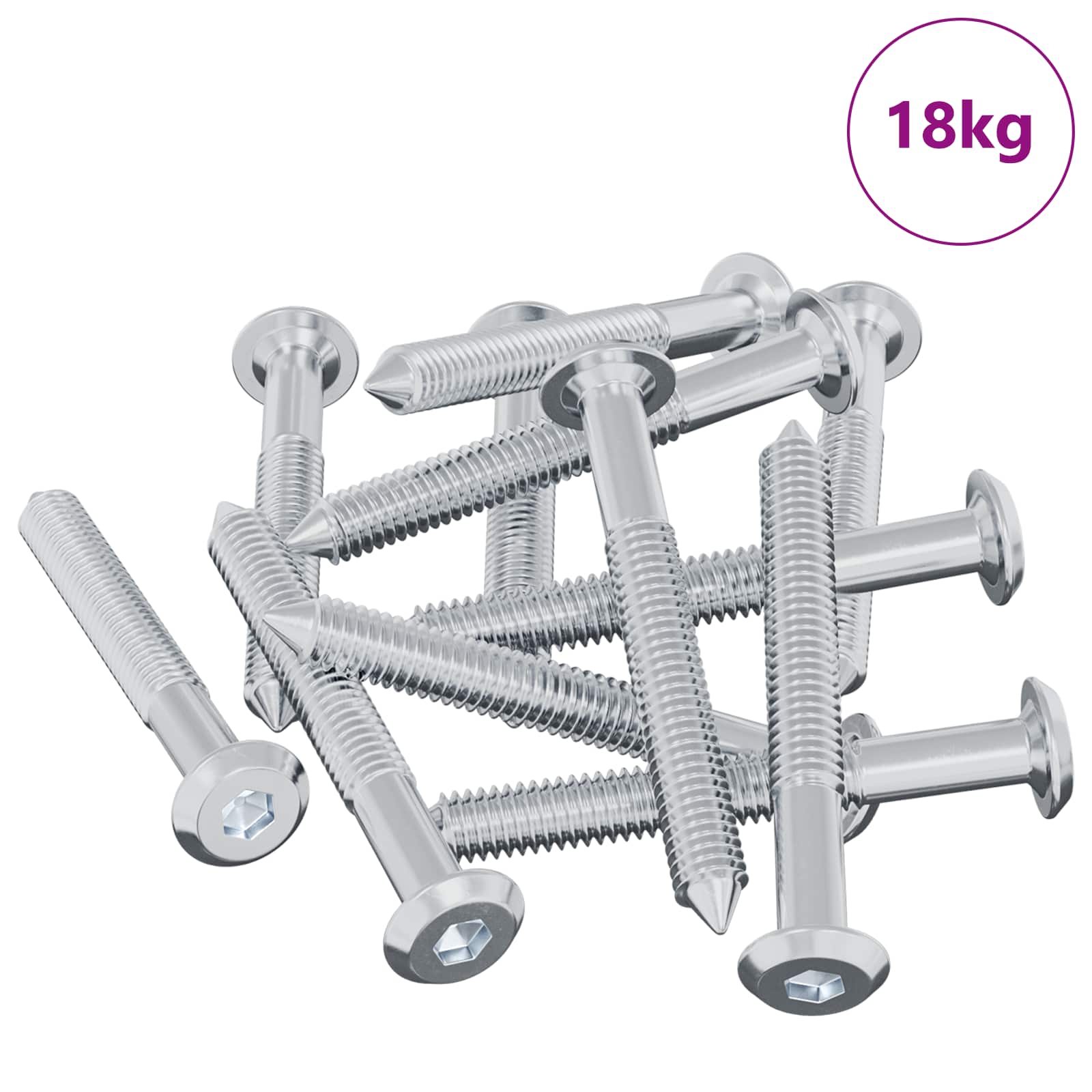 Vijak 1800 pcs Srebrno M6 x 50 mm Čelik