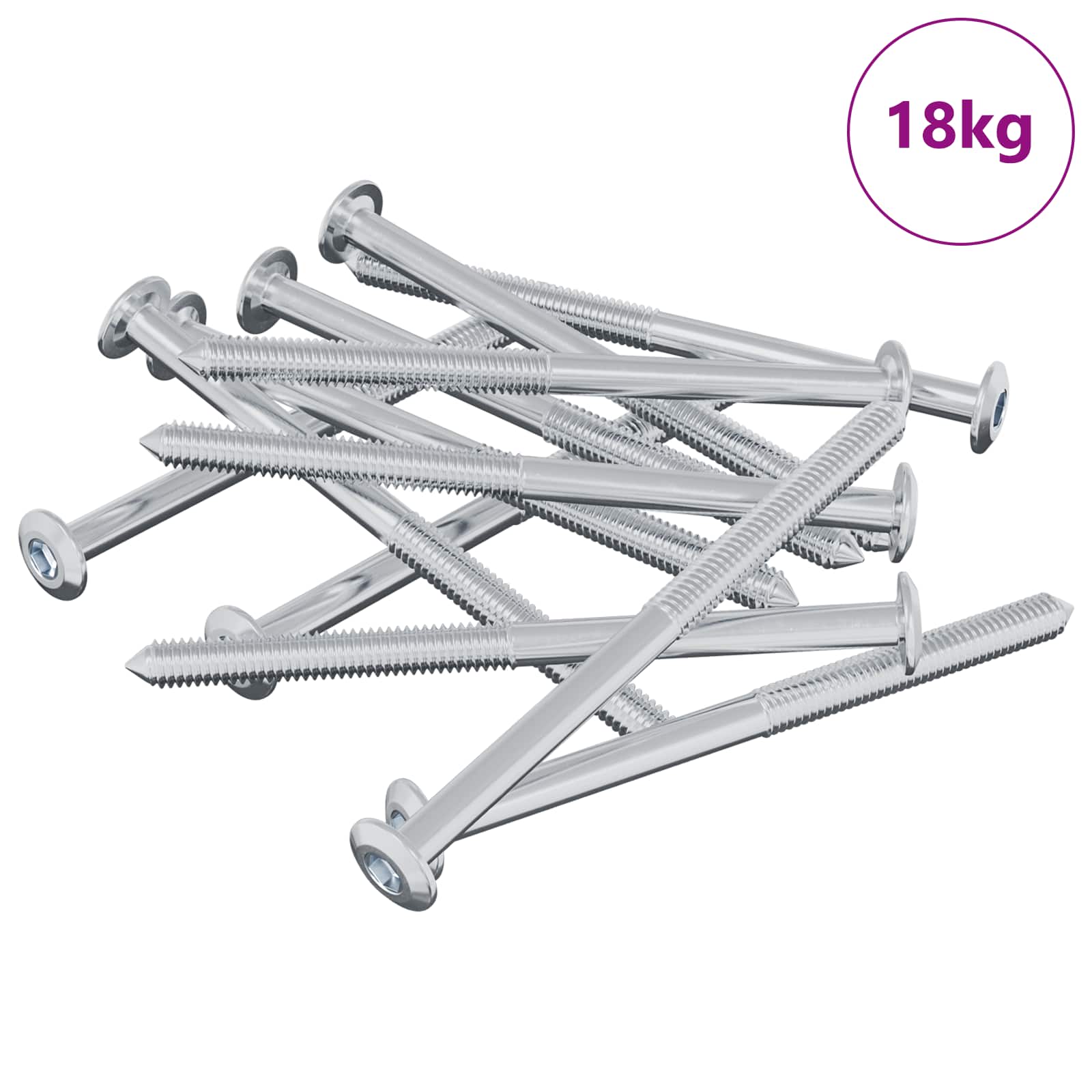 Vijak 1200 pcs Srebrno M6 x 85 mm Čelik