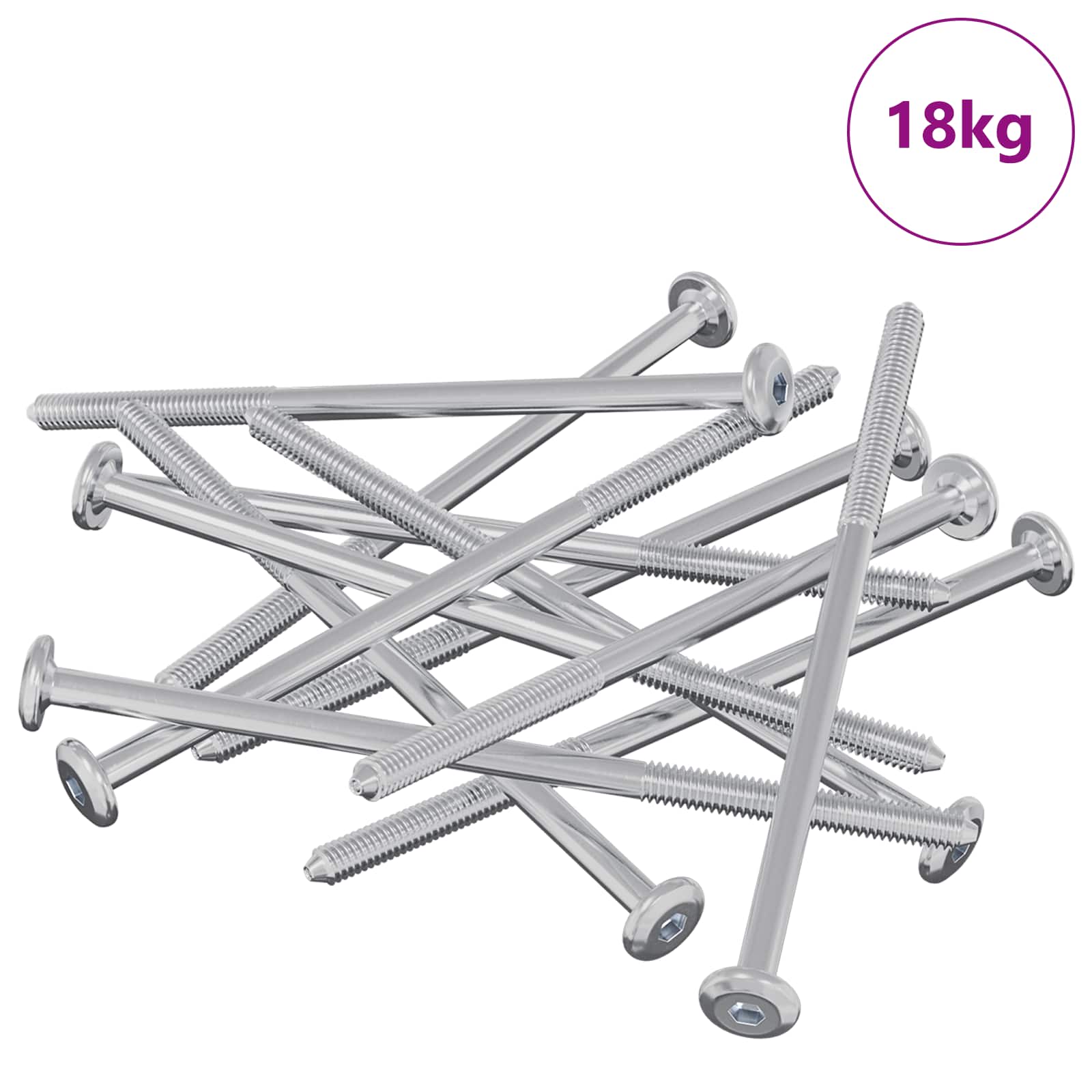 Vijak 800 pcs Srebrno M6 x 120 mm Čelik