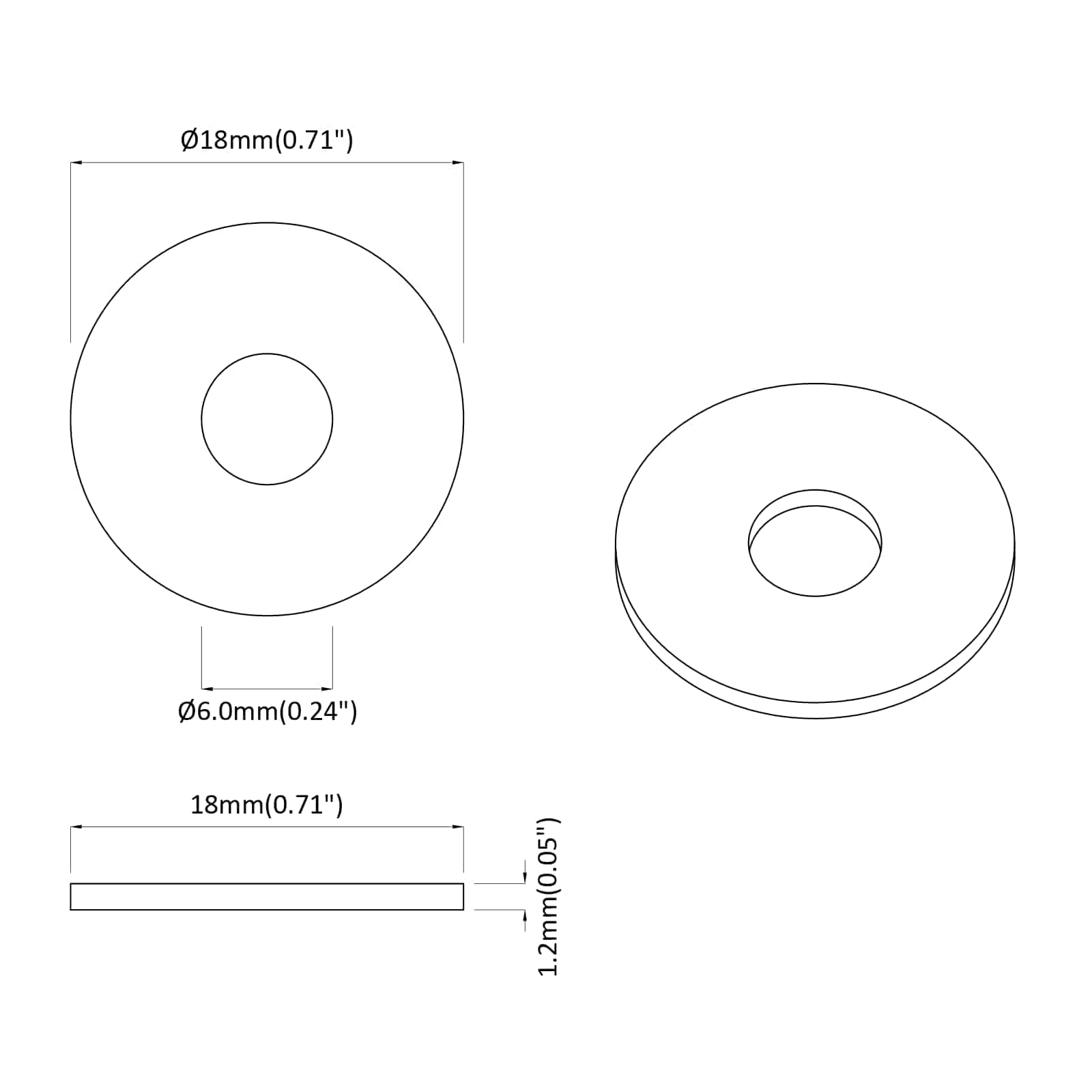 Podlošci 2 pcs Srebrno 18 x 18 x 1,2 mm Željezo