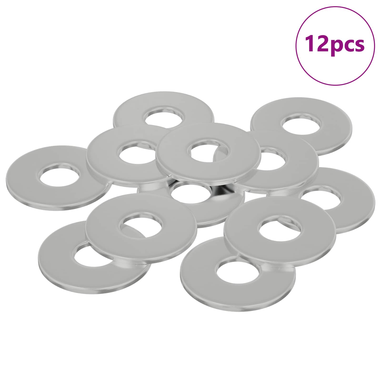 Podlošci 12 pcs Srebrno 12 x 12 x 1,2 cm Željezo
