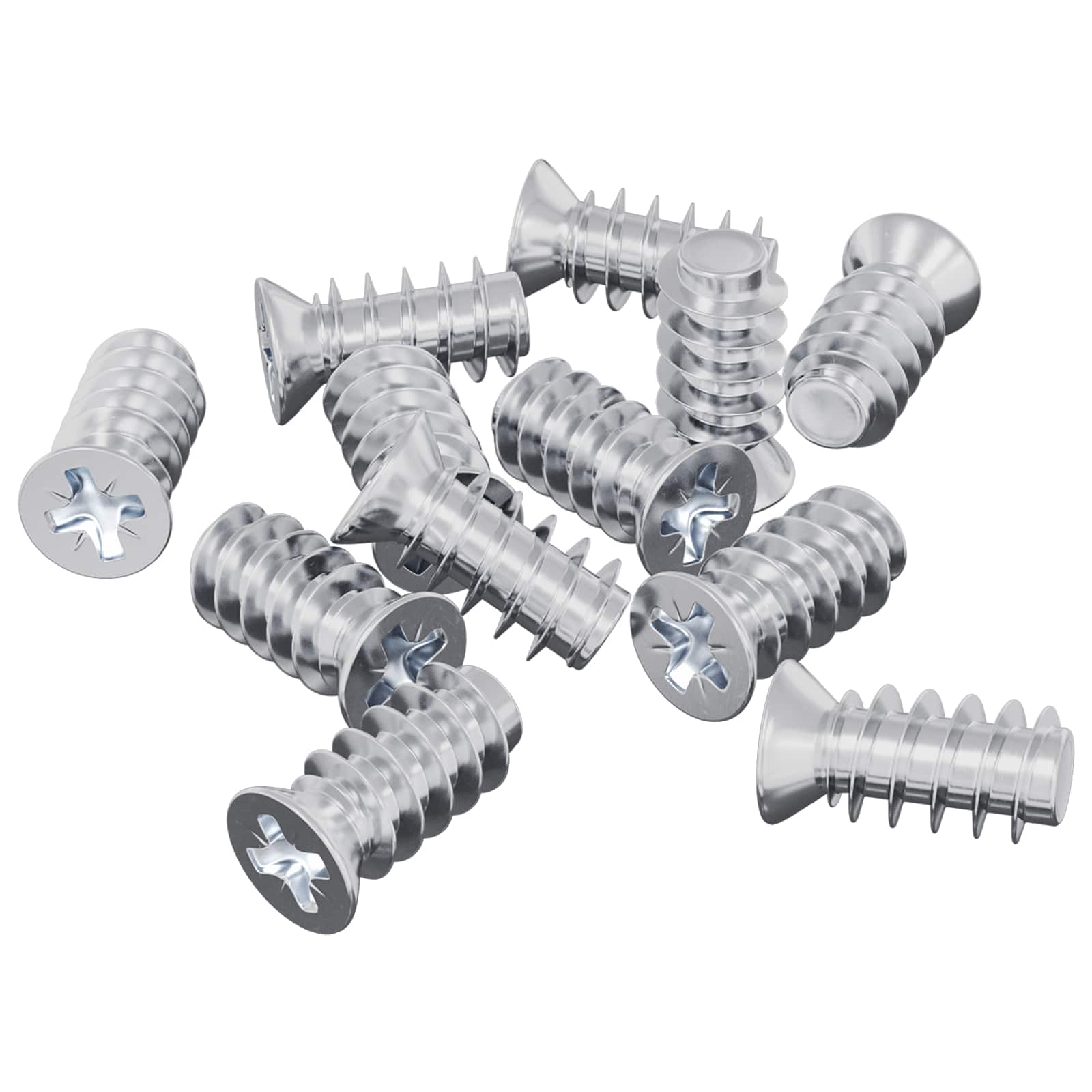 Vijak 12 pcs Srebrno M6 x 12 mm Željezo