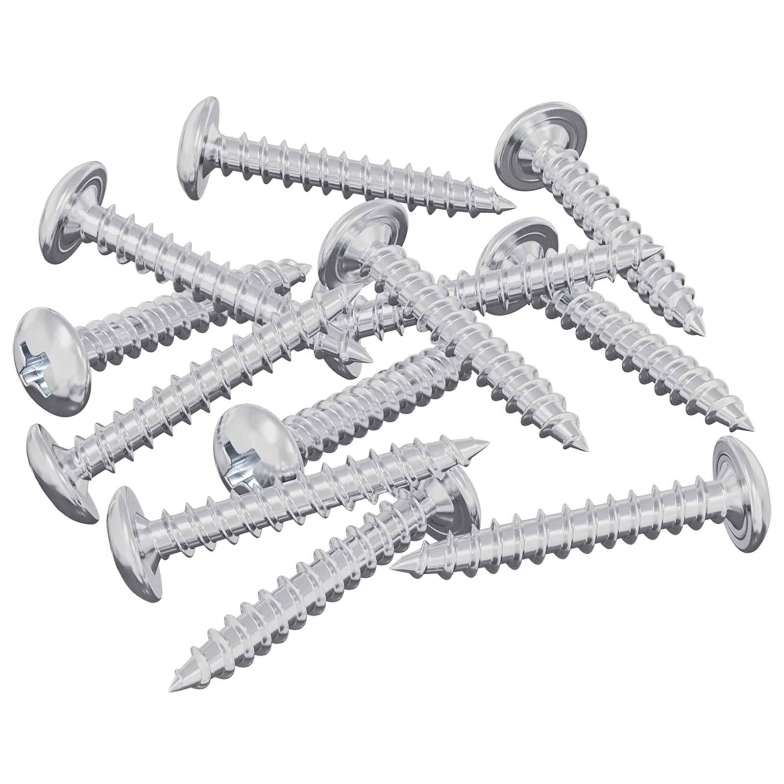 Drvene vijake 12 pcs Srebrno M4 x 25 mm Čelik