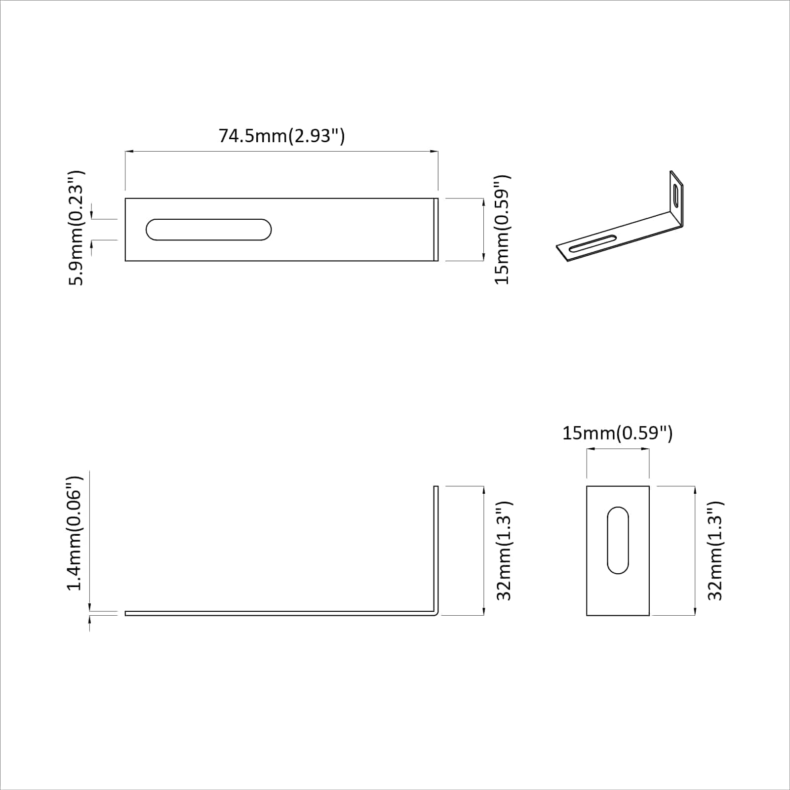 Nosač protiv prevrtanja Jednobojno 1268 pcs Srebrno Željezo
