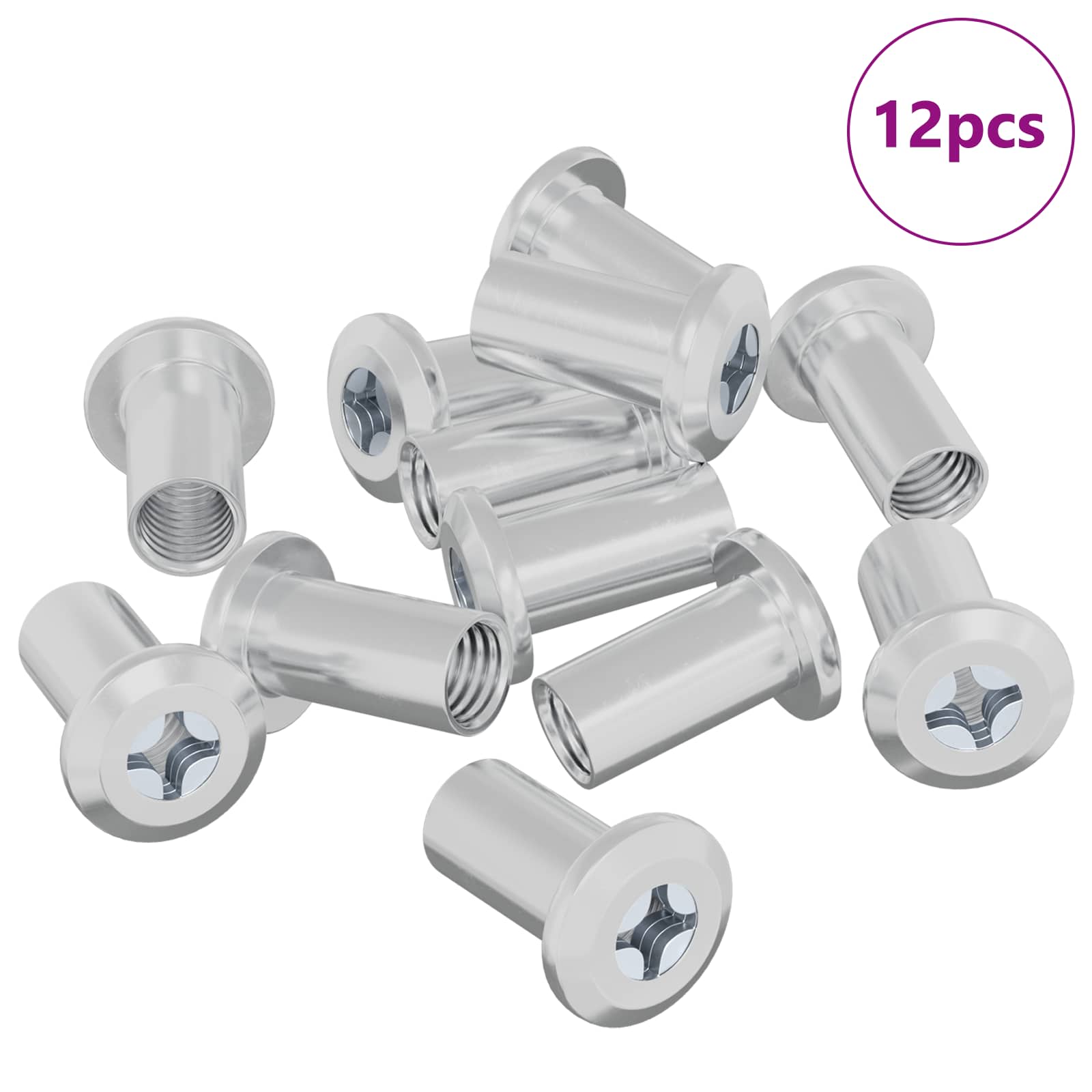 Sigurnosna matica 12 pcs Nikla M6 x 15 mm Čelik