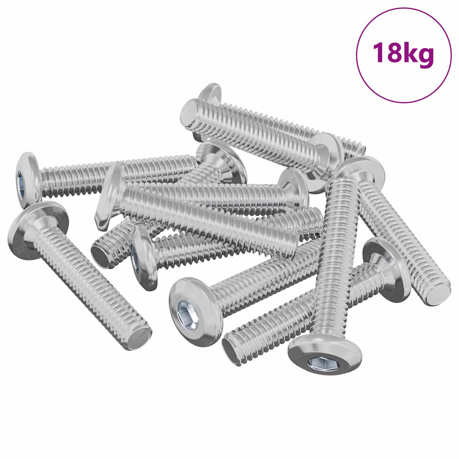 Vijak s plastičnom glavom 2647 pcs Srebrno Čelik