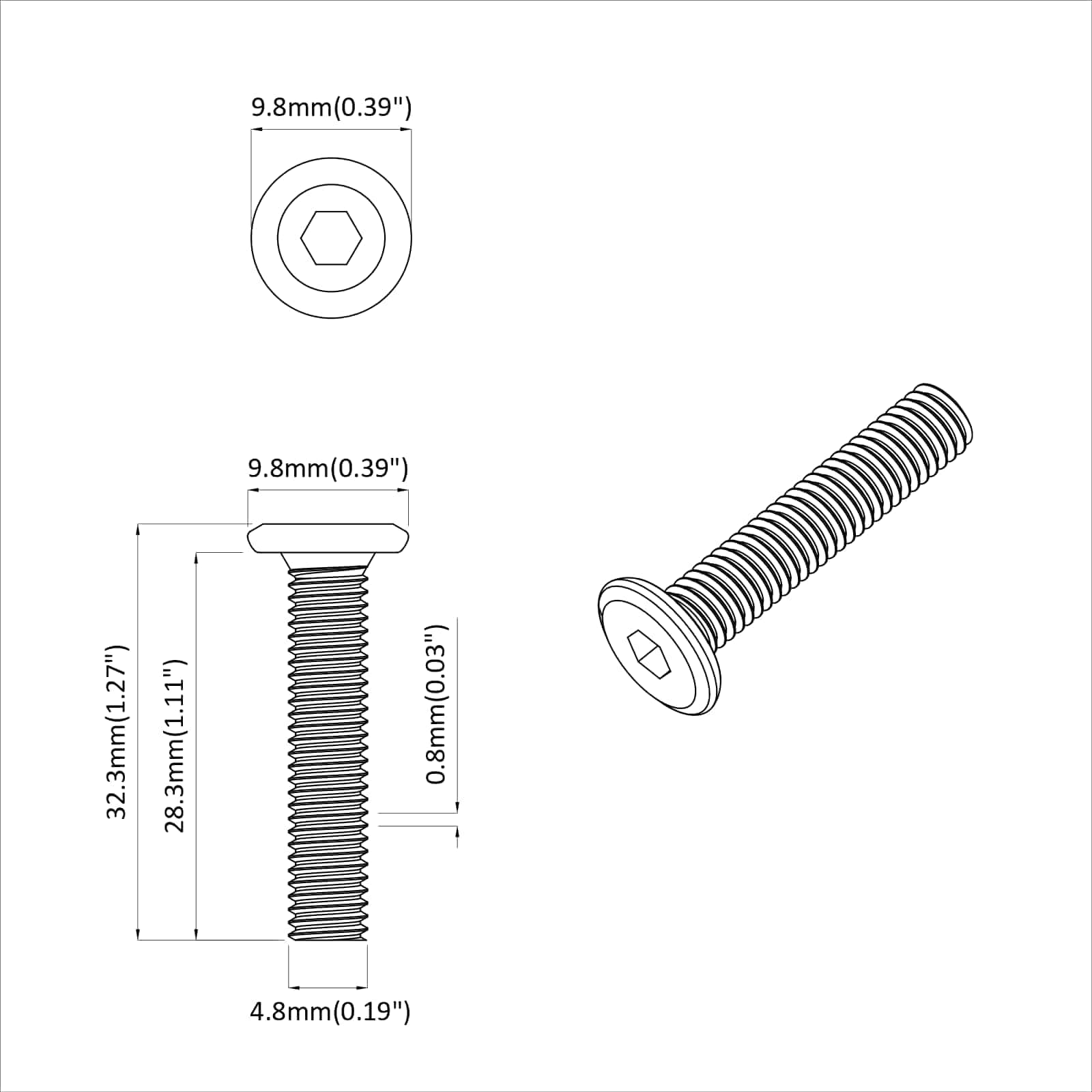 Vijak 2647 pcs Srebrno 5 x 30 mm Željezo