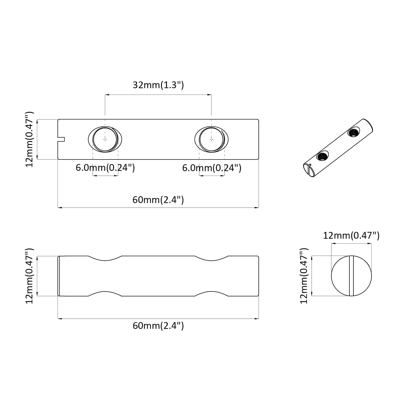 Žir 12 pcs Cinkom premazano 60 x 12 mm Željezo