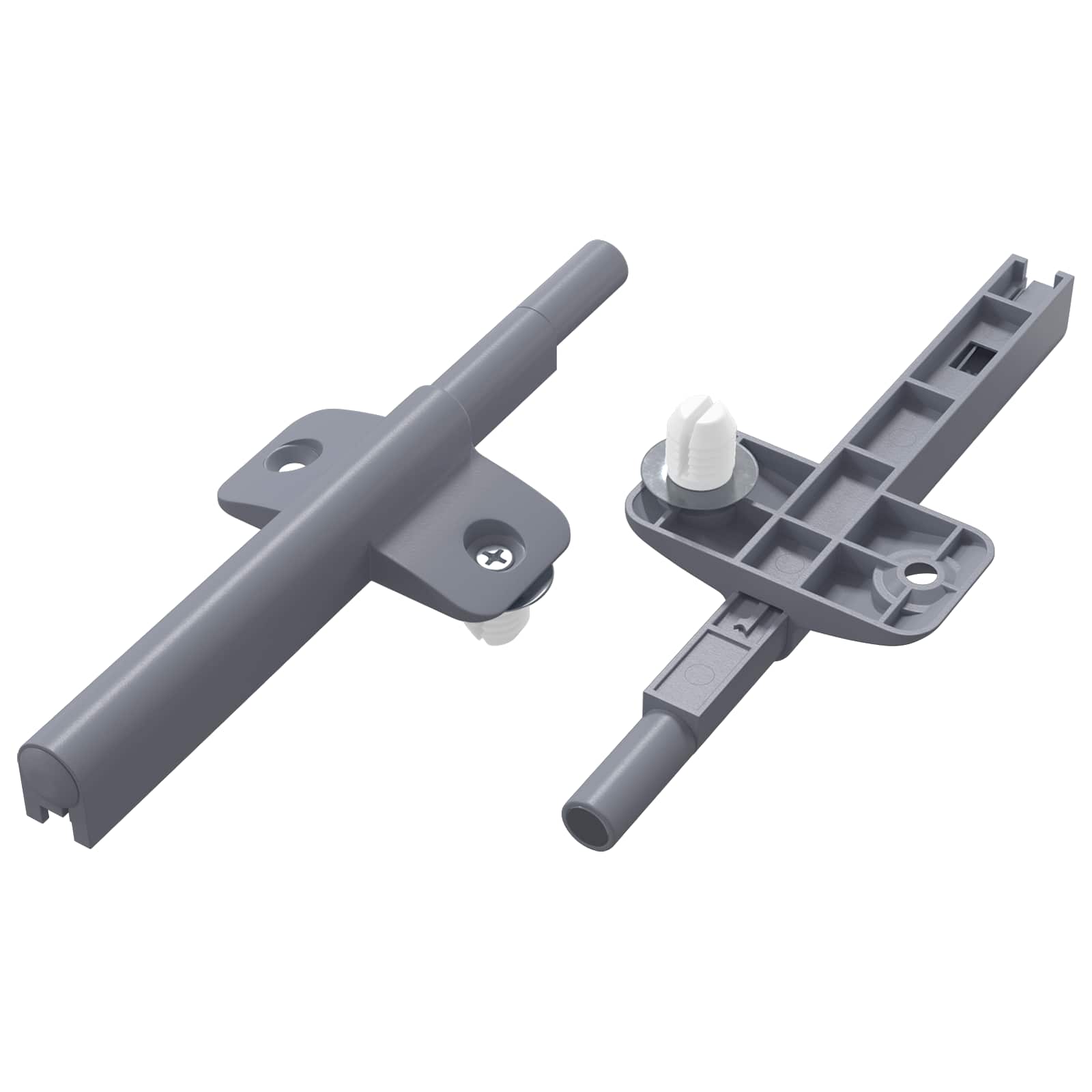Tihi zatvarač 2 pcs Siva 125 x 47 x 15 mm PP