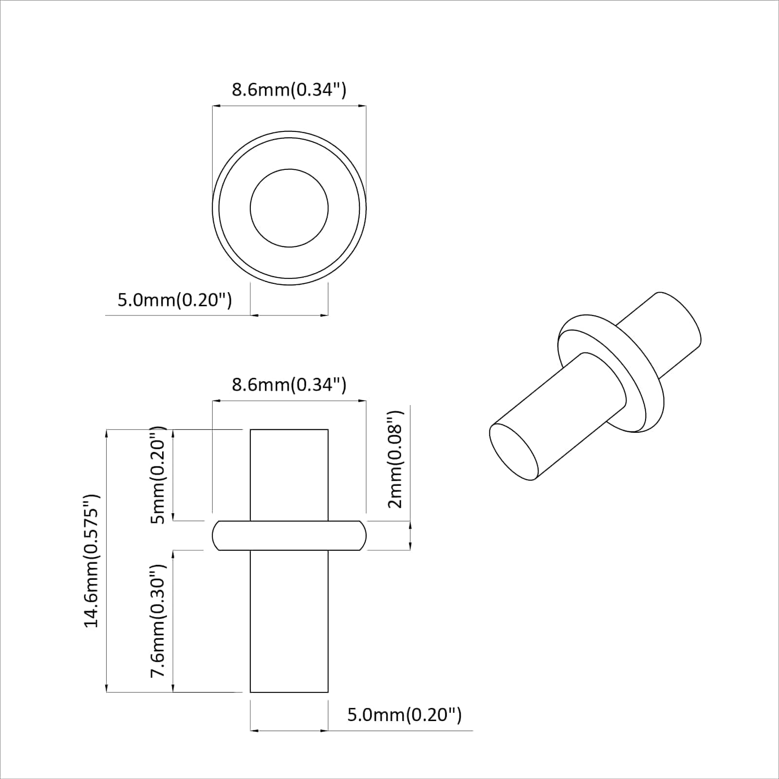 Polica Kuka 4500 pcs Srebrno 8,6 x 8,6 x 14,6 mm Čelik