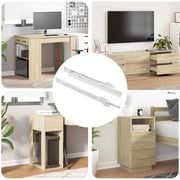 Klizač za ladice 2 pcs Bijelo 250 mm Čelik