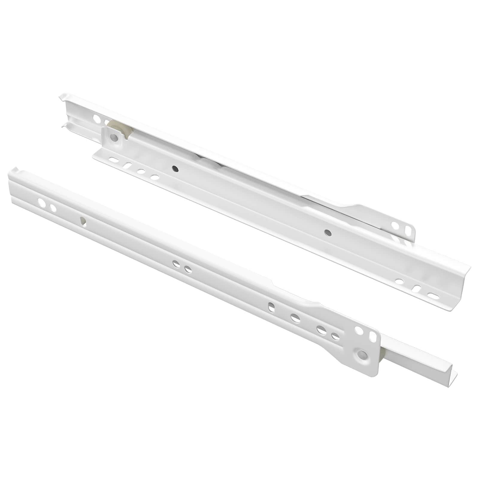 Klizač za ladice 2 pcs Bijelo 250 mm Čelik