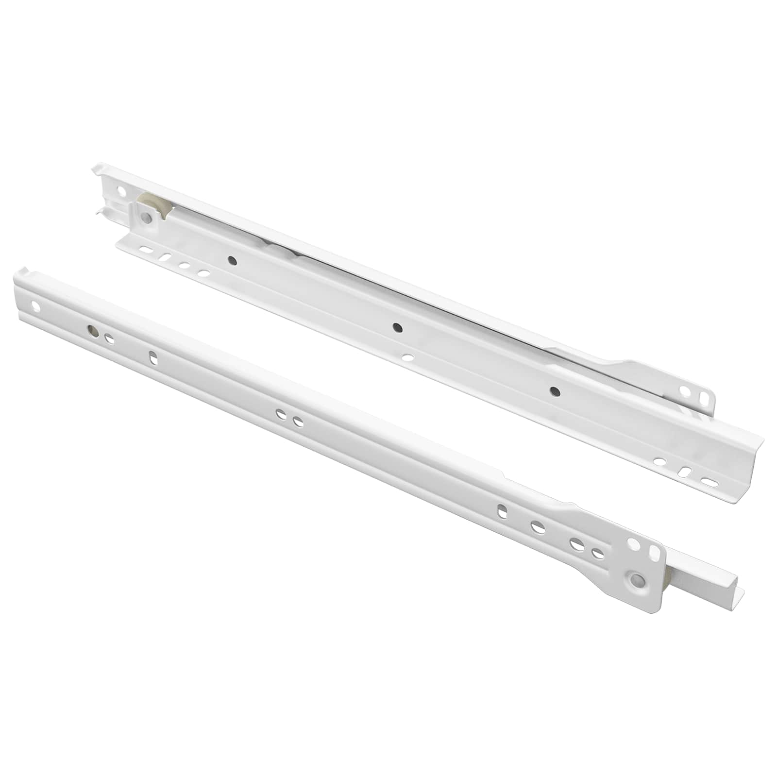 Klizač za ladice 2 pcs Bijelo 300 mm Čelik