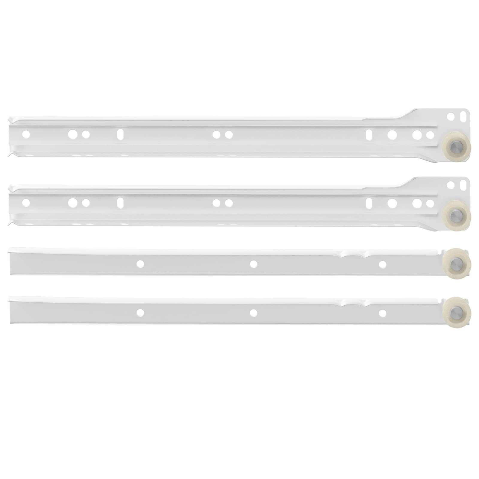 Klizač za ladice 2 pcs Bijelo 300 mm Čelik