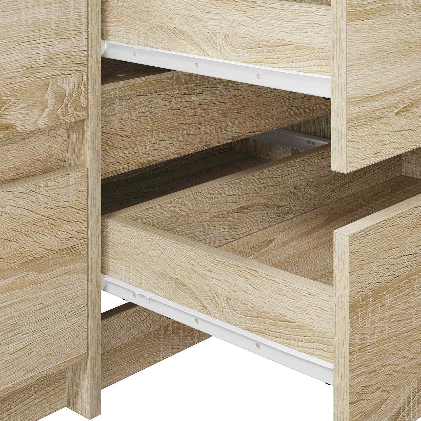 Klizač za ladice 12 pcs Bijelo 300 mm Čelik