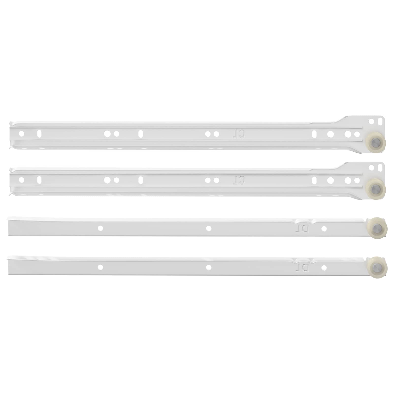 Klizač za ladice 2 pcs Bijelo 350 mm Čelik