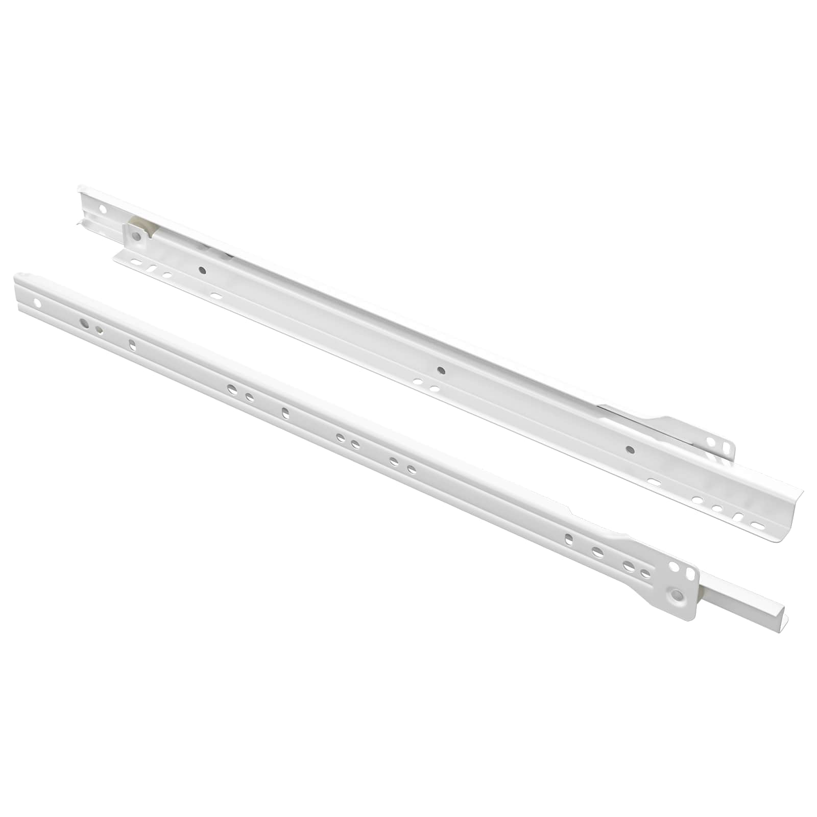 Klizač za ladice 2 pcs Bijelo 400 mm Čelik