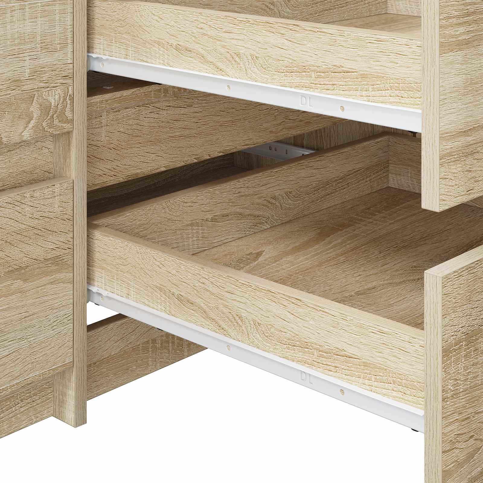 Klizač za ladice 2 pcs Bijelo 450 mm Čelik