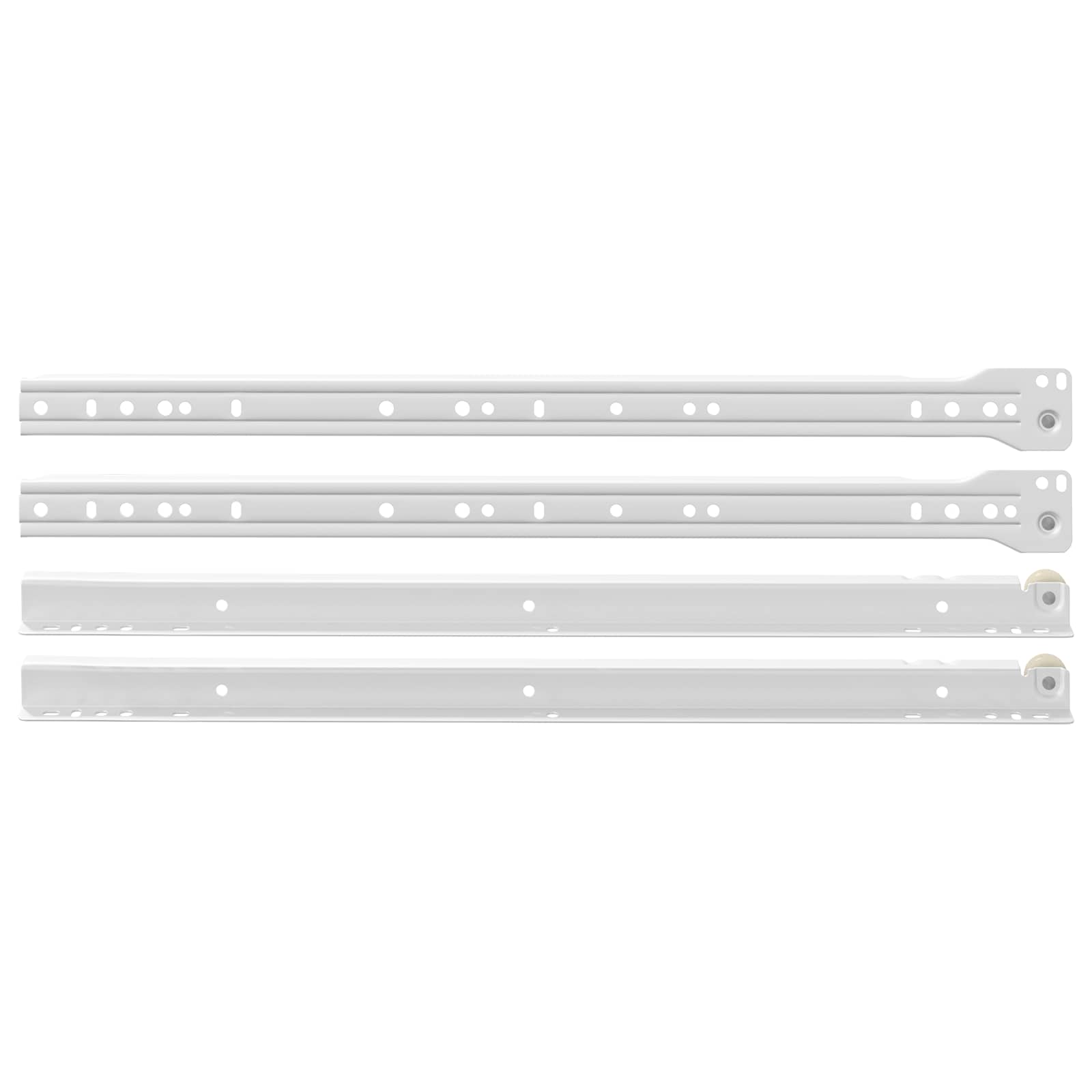 Klizač za ladice 12 pcs Bijelo 450 mm Čelik