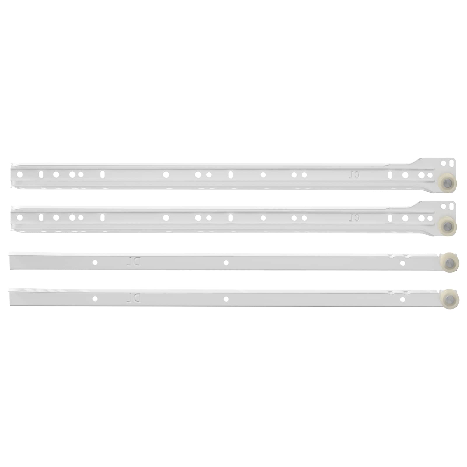Klizač za ladice 12 pcs Bijelo 450 mm Čelik