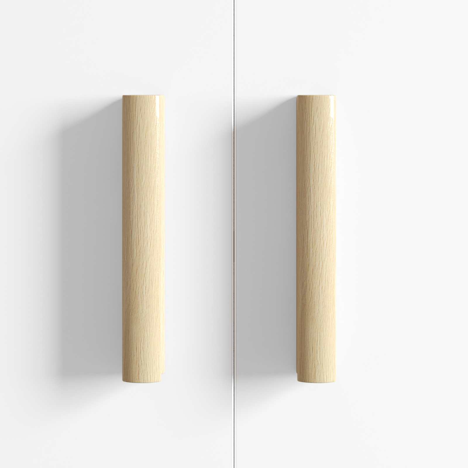 Ravna drška 2 pcs Boja prirodnog drva 130 x 25 x 30 mm