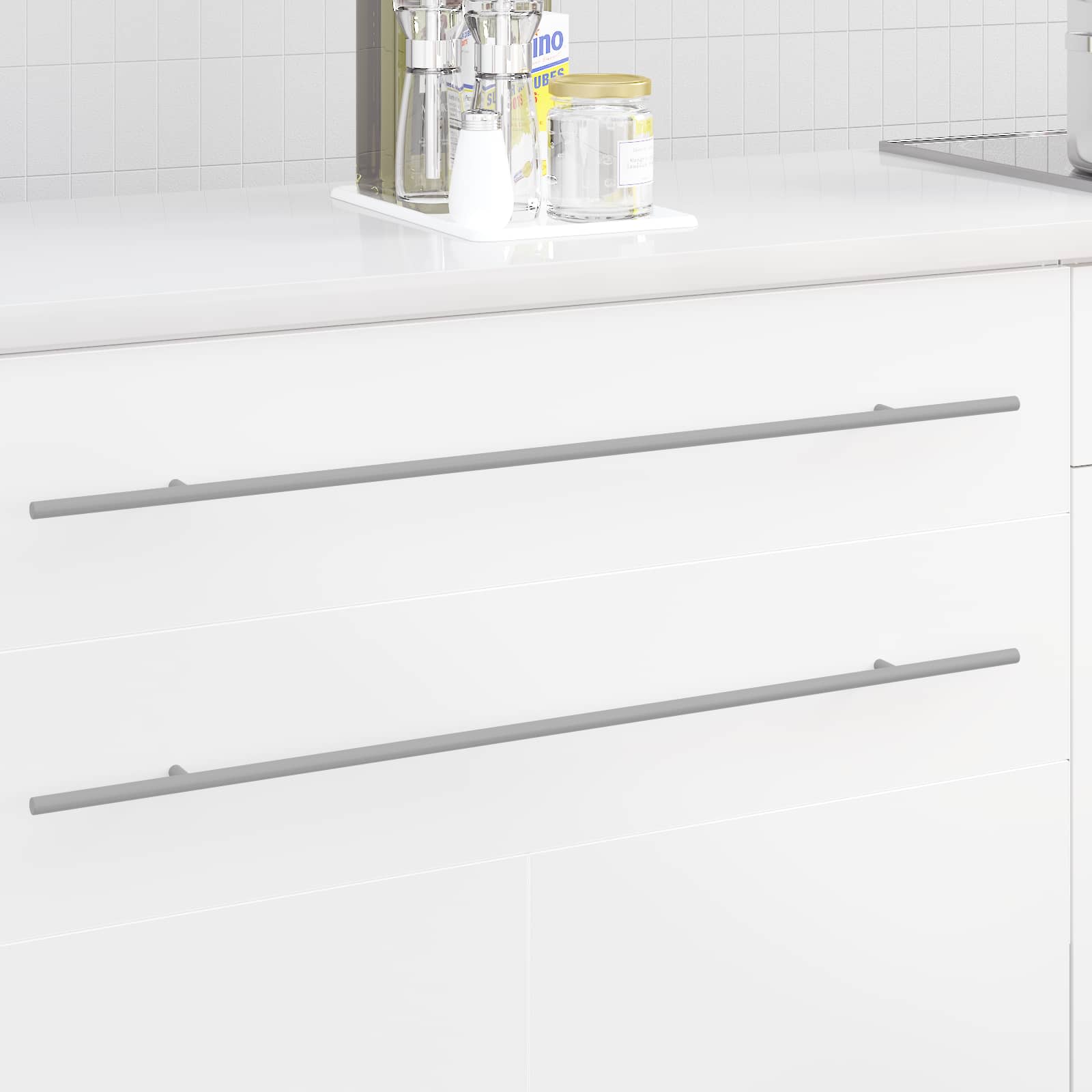 Drška za ormar 2 pcs Srebrno 800 mm Nehrđajući čelik