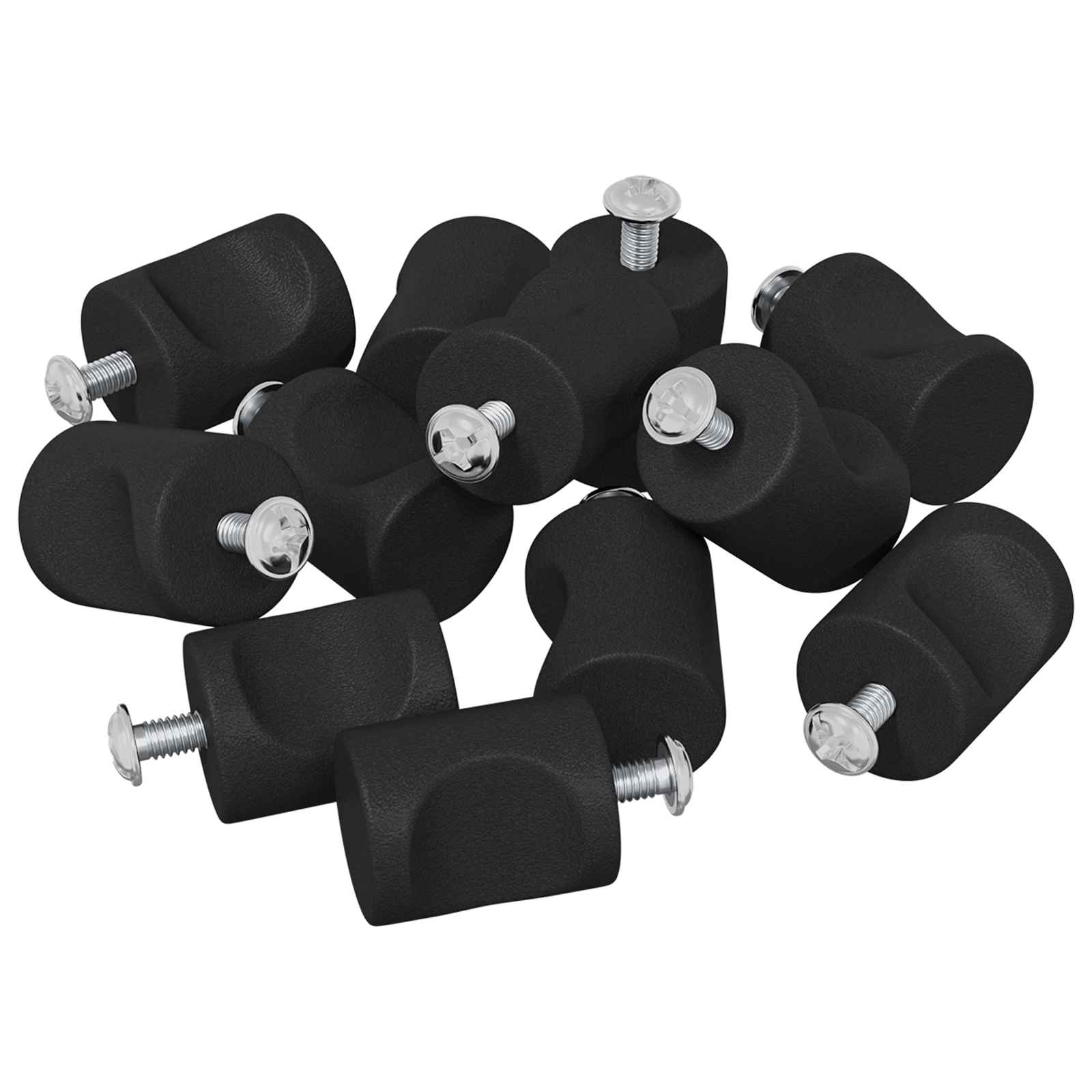 Kabinetski gumb 12 pcs Crna 18 x 23 mm Željezo