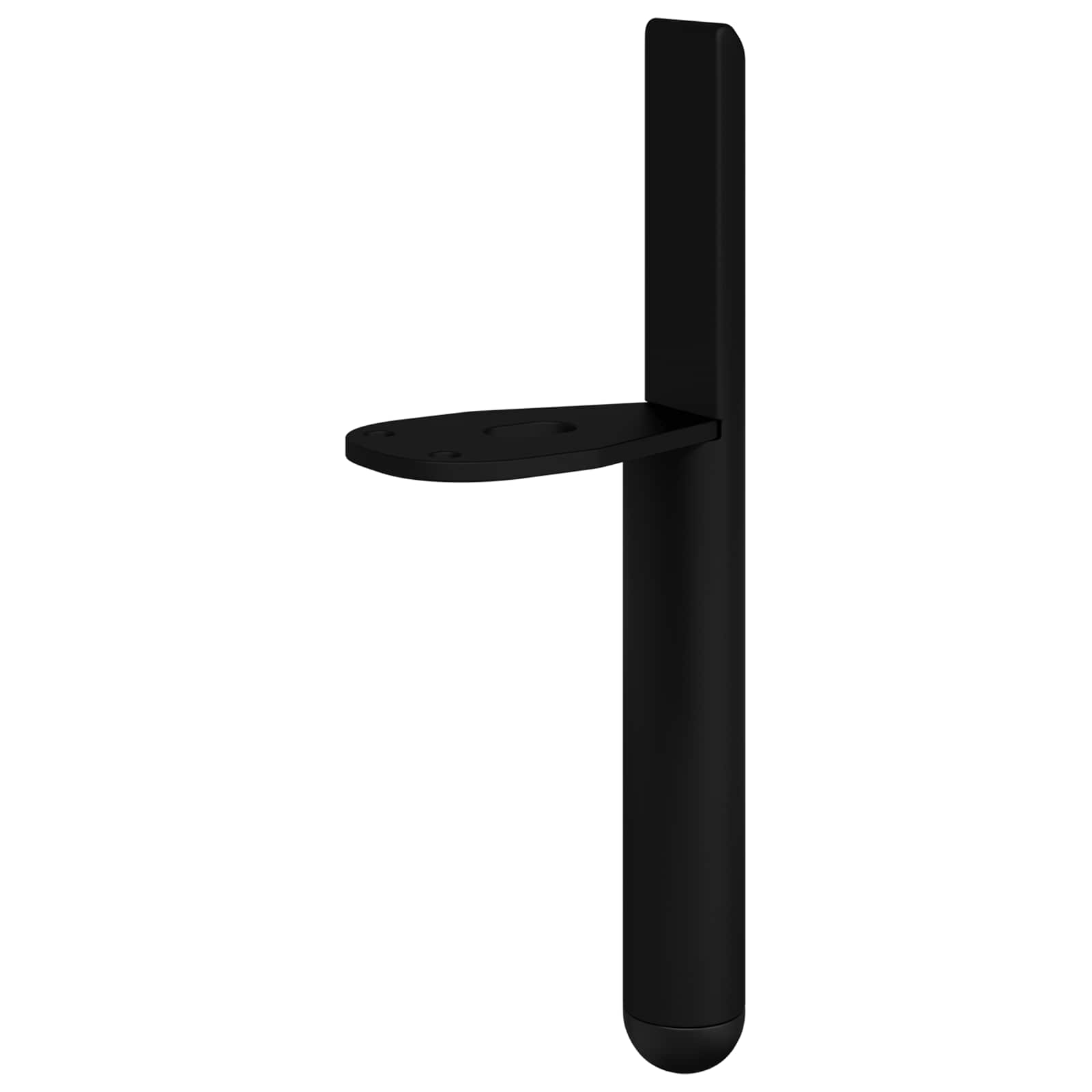Noge namještaja 12 pcs Crna 66 x 36 x 160 mm Željezo