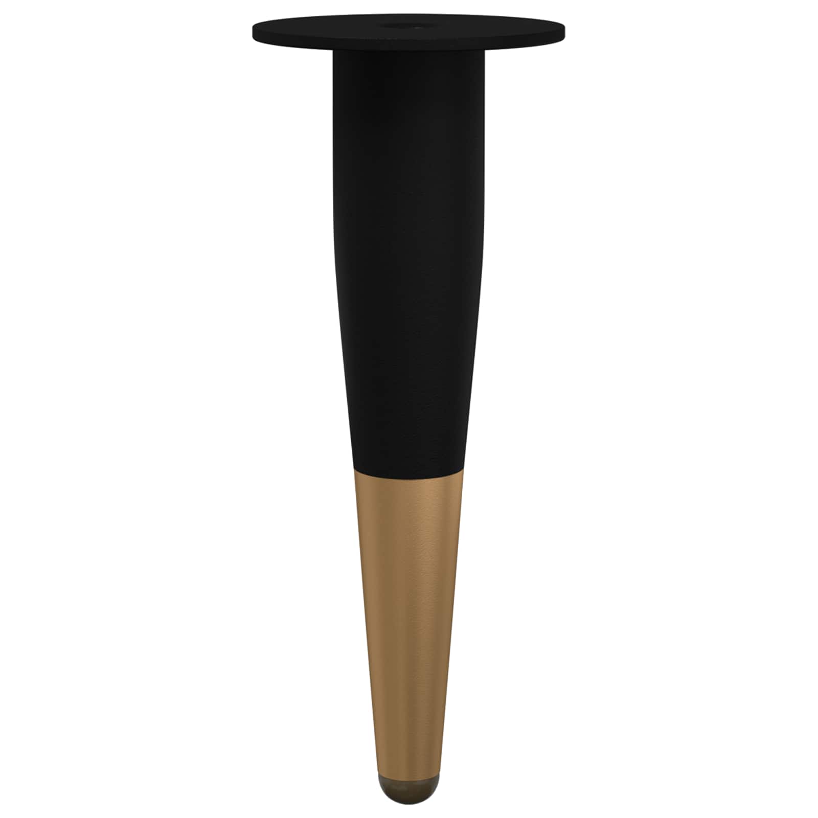Noge namještaja 12 pcs Crna i zlatna Ø 40 x 98 mm Željezo
