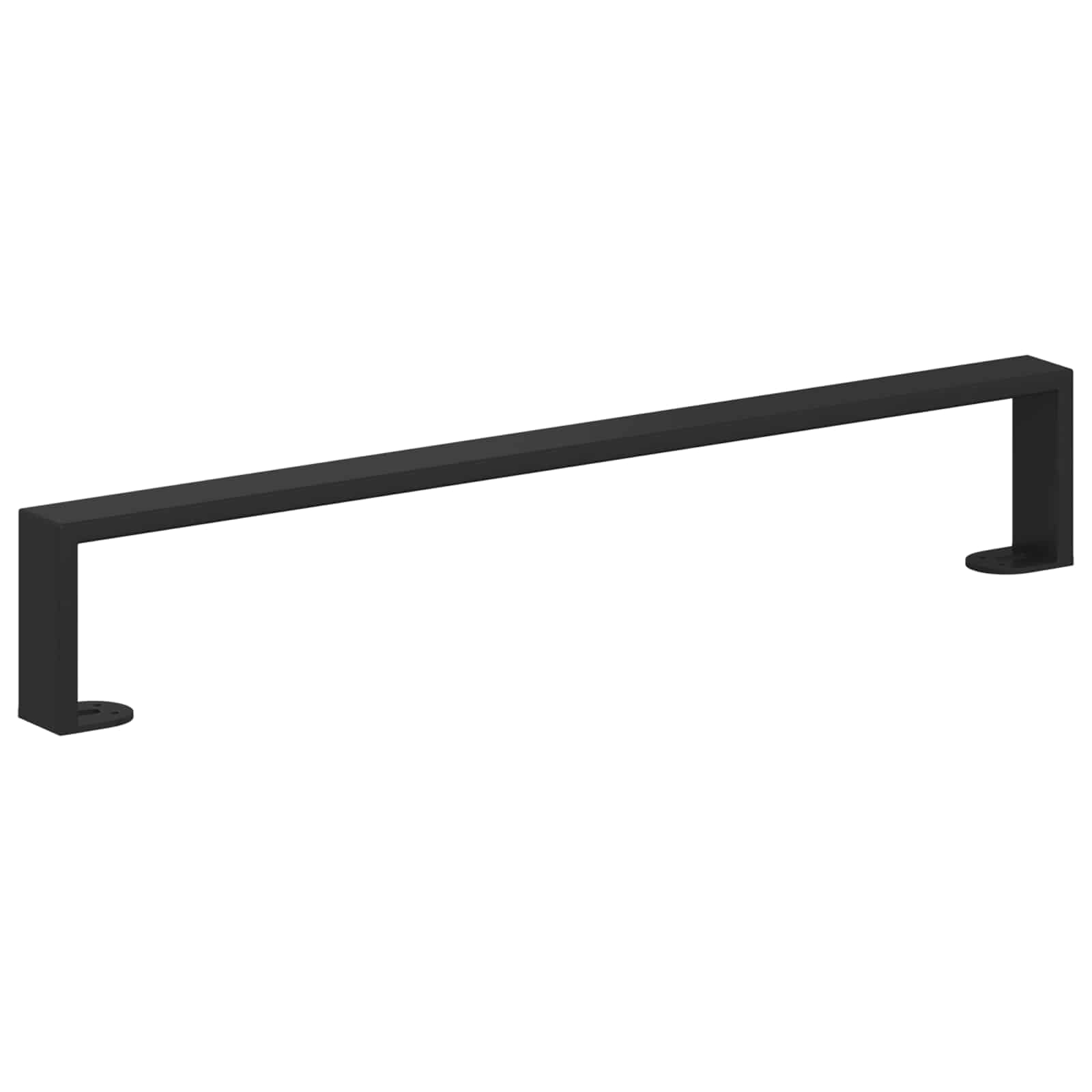 Noge namještaja 12 pcs Crna 596 x 40,5 x 100 mm Željezo