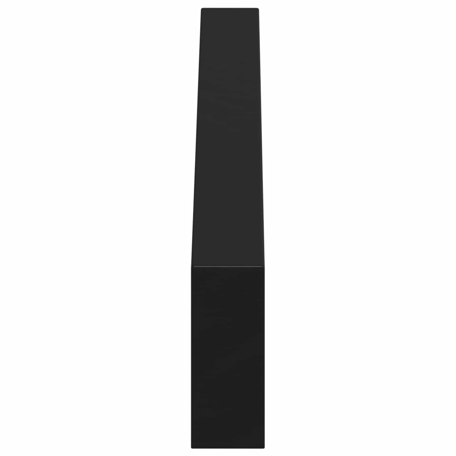 Noge namještaja 12 pcs Crna 596 x 40,5 x 100 mm Željezo