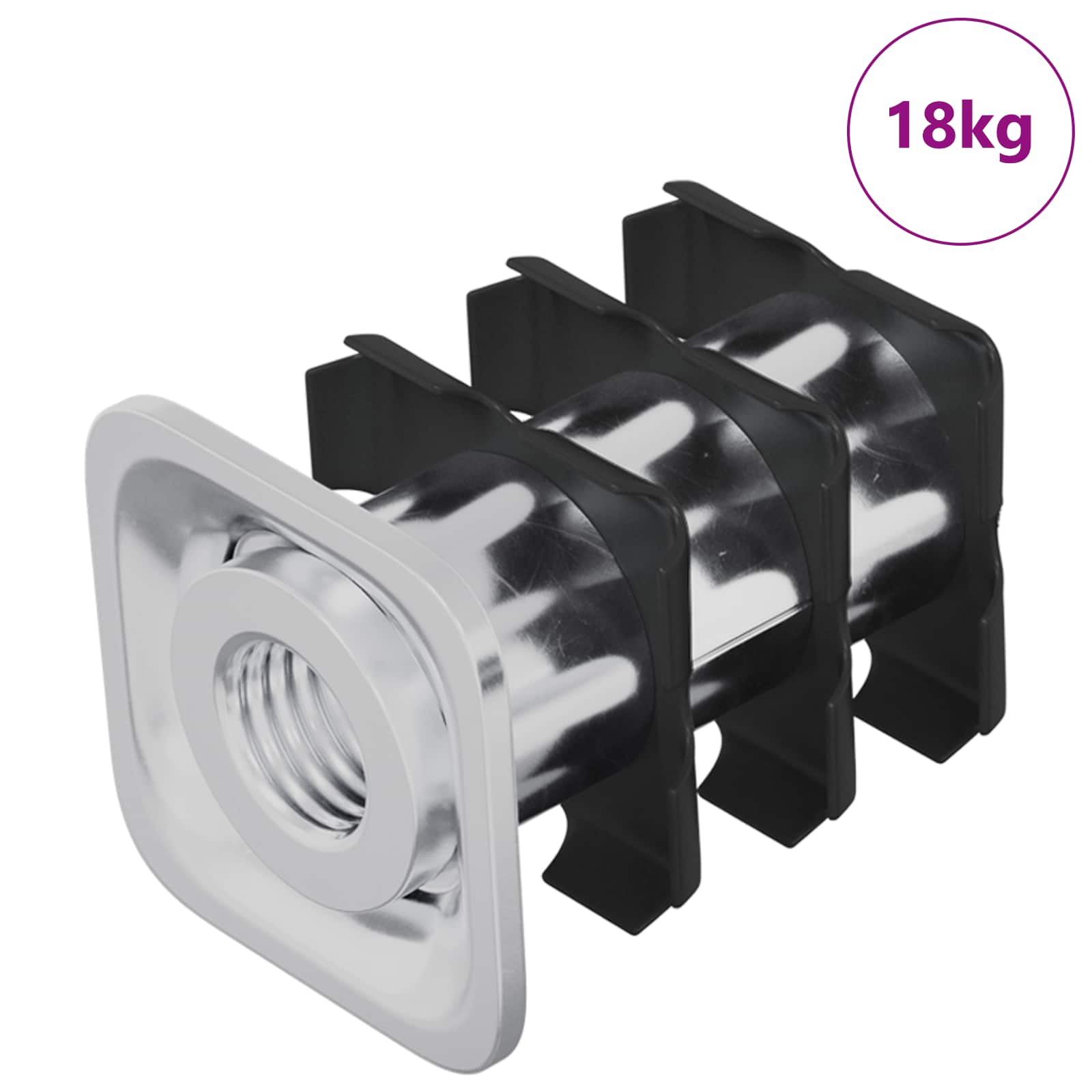 Navojni umetak za cijev 1818 pcs Crna i srebrna Cinkani čelik